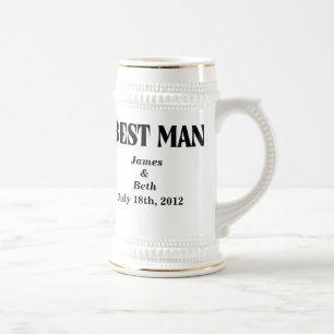 Chope À Bière La meilleure bière Stein d'homme de mariage fait
