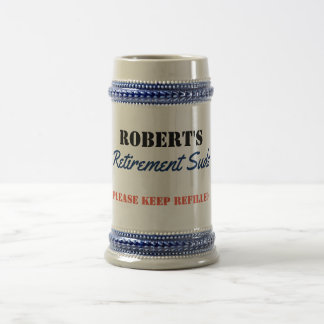 Chope À Bière La retraite personnalisée fait rire la légende