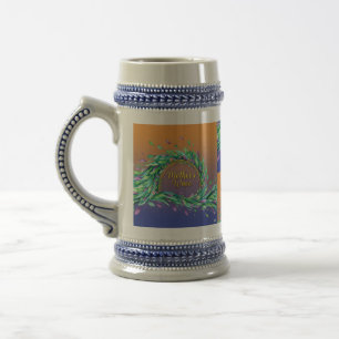 Chope À Bière La vague audacieuse de fleurs de la mère