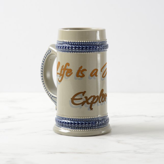 Chope À Bière La Vie Est Un Voyage (Devant gauche)
