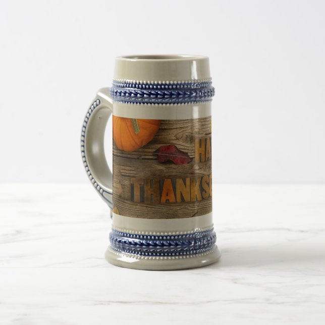 Chope À Bière Lait séchée Bon thanksgiving citrouille SlipperyJo (Devant gauche)