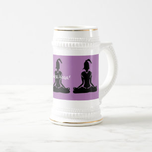 Chope À Bière Lavande et or Stein - Bière Yoga Stein