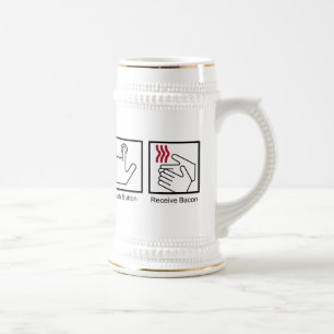 Chope À Bière Le bouton poussoir, reçoivent le lard -