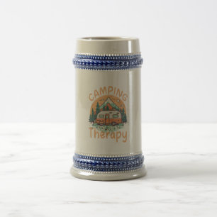Chope À Bière Le Camping Est Ma Thérapie Vacances D'été Famille