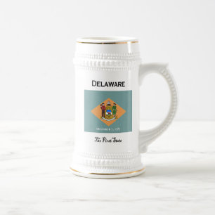 Chope À Bière Le Delaware la première bière Stein d'état