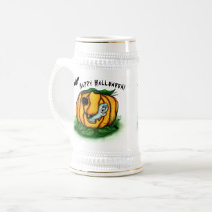 Chope À Bière Le fantôme d'Halloween, chauve-souris, fantôme et
