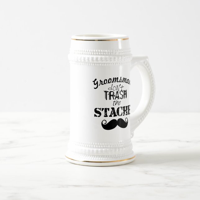 Chope À Bière Le Motif de la moustache Stache (Devant droit)