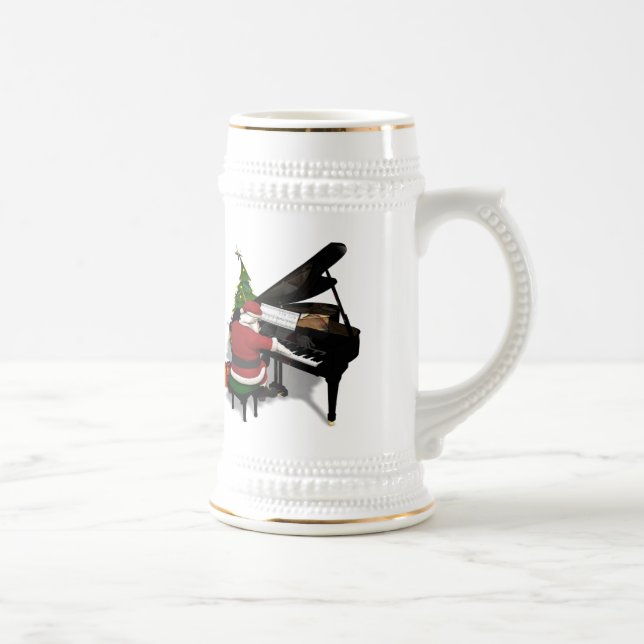 Chope À Bière Le Père Noël Jouer Piano (Droite)