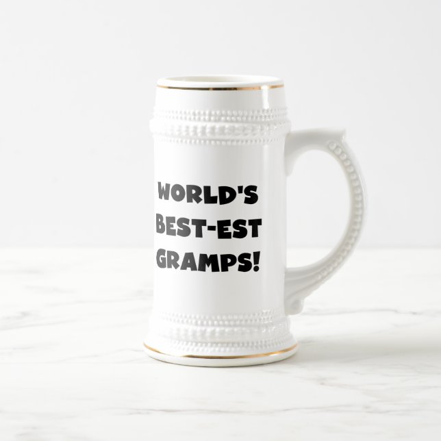 Chope À Bière Les meilleurs cadeaux de Gramps du monde de Black  (Droite)