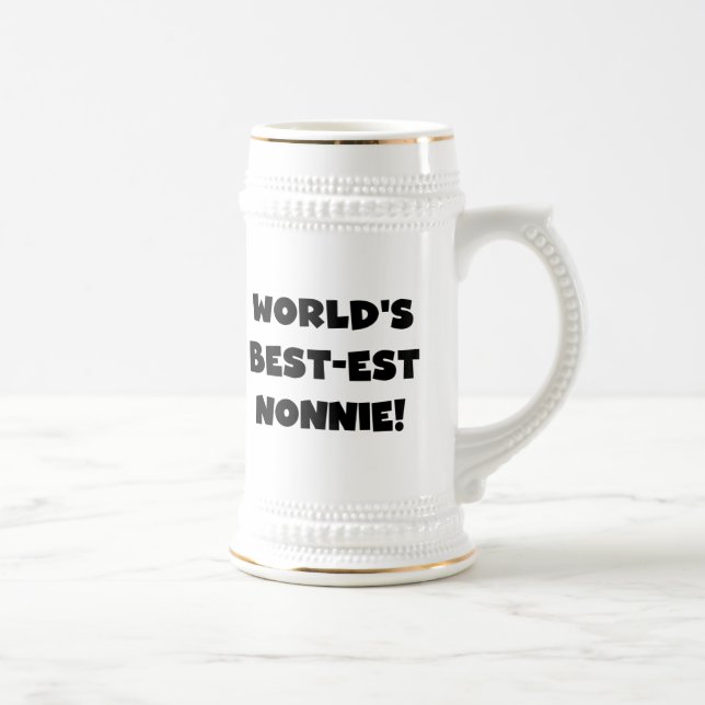 Chope À Bière Les meilleurs cadeaux Nonnie du monde de Black Tex (Droite)