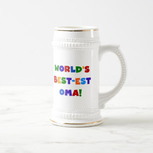 Chope À Bière Les meilleurs cadeaux Oma Bright Colors du monde