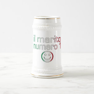 Chope À Bière L'IL Marito Numero 1 - mari du numéro 1 en italien