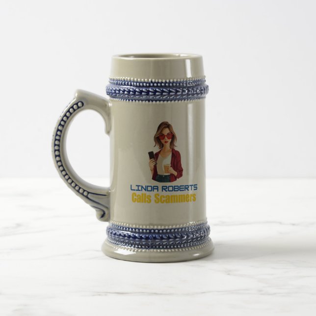 Chope À Bière Linda Roberts appelle les escammers Oktoberfest Be (Gauche)