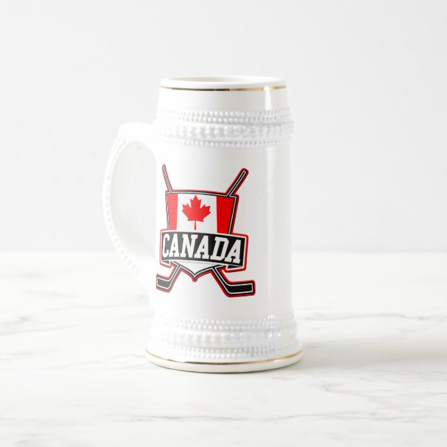 Chope À Bière Logo canadien de hockey (Devant gauche)