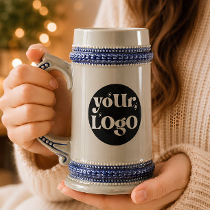 Chope À Bière Logo d'entreprise personnalisé et marqué
