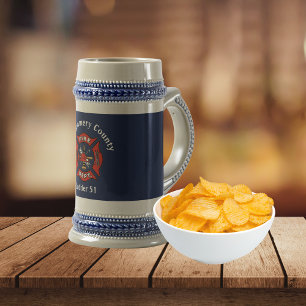 Chope À Bière Logo du service d'incendie personnalisé