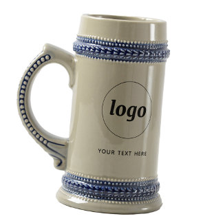 Chope À Bière Logo et texte simple pour la promotion des affaire