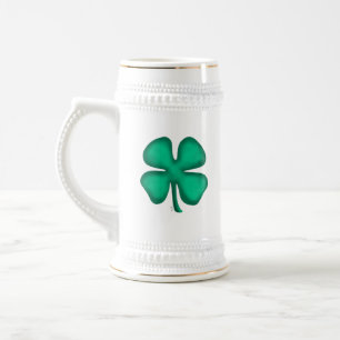Chope À Bière Lucky 4 Leaf Irish Clover stein
