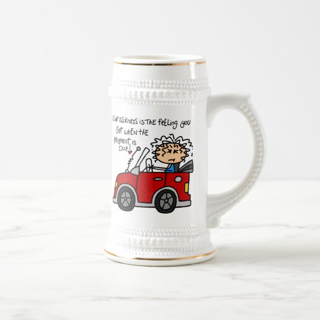 Chope À Bière Maladie de voiture humoristique (Droite)
