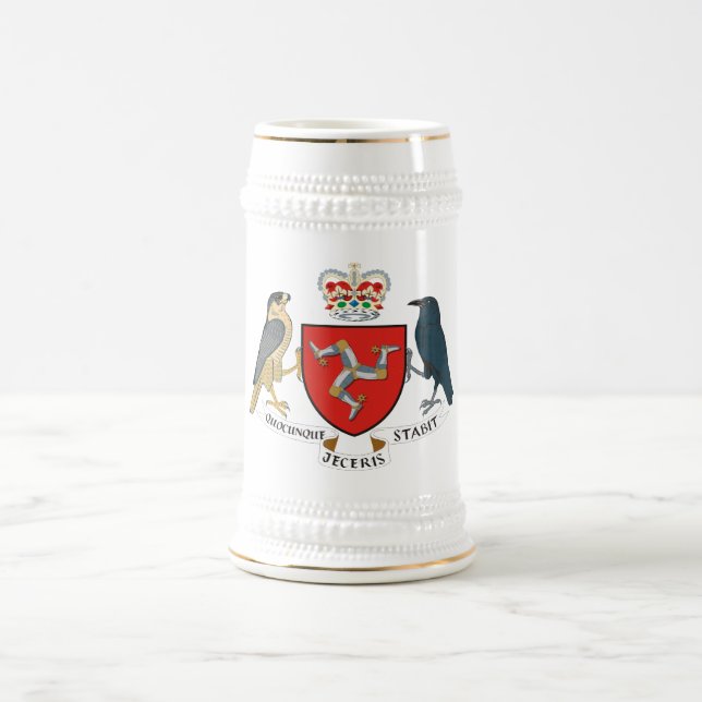 Chope À Bière Manteau officiel d'île de Man de symbole (Centre)