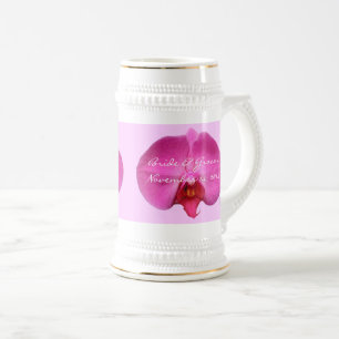 Chope À Bière Mariage de mariée et de chambre Date Stein Pink Or