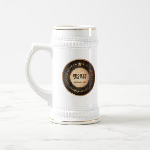 Chope À Bière MÉDAILLE Bronze Champion DIY IMPRESSION PERSONNALI