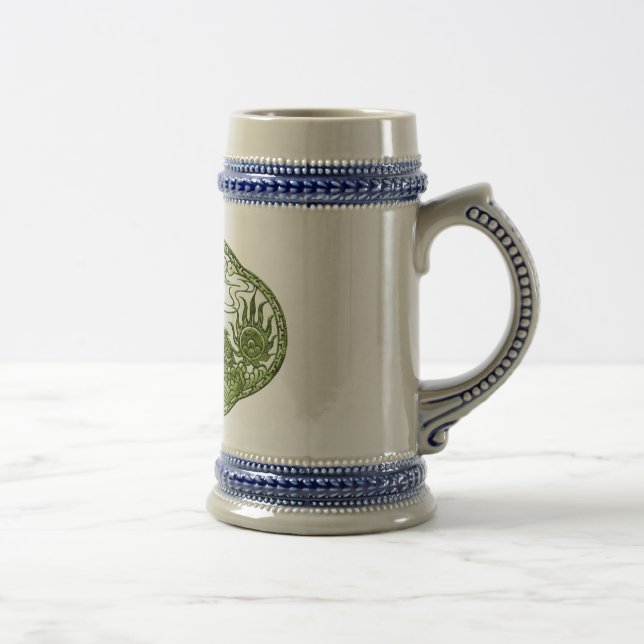 Chope À Bière Médaillon de dragon vert de Peridot (Droite)