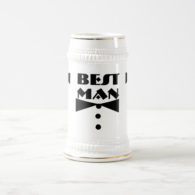Chope À Bière Meilleur Mariage Homme Faveurs Stein (Centre)
