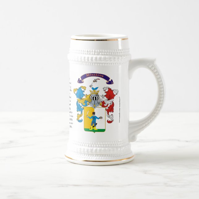 Chope À Bière Meszaros, l'origine, la signification et la crête (Droite)