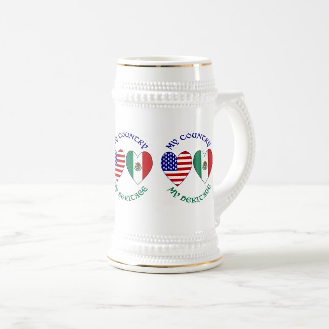 Chope À Bière Mexique USA Mon pays Mon patrimoine (Devant droit)