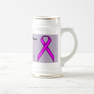 Chope À Bière Modèle de ruban standard violet par Kenneth Yoncic