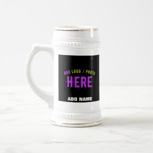 CHOPE À BIÈRE MODERNE ET MODERNE PERSONNALISABLE NOIR VÉRIFIÉ