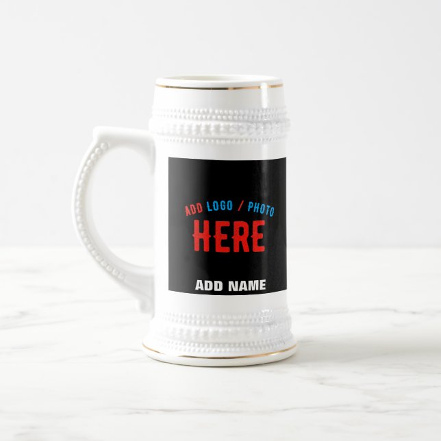 CHOPE À BIÈRE MODERNE ET MODERNE PERSONNALISABLE NOIR VÉRIFIÉ (Gauche)