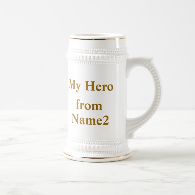 Chope À Bière Mon papa, mon héros (Droite)