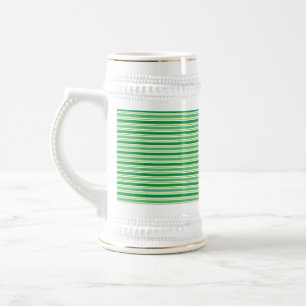Chope À Bière Motif de bandes vertes pour la Saint-Patrick