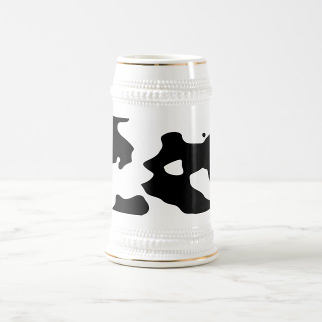 Chope À Bière Motif de vache noir et blanc (Centre)