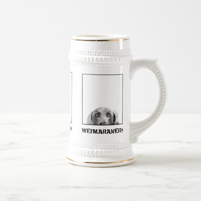 Chope À Bière Nation de Weimaraner : Weimaraner dans une boîte ! (Droite)