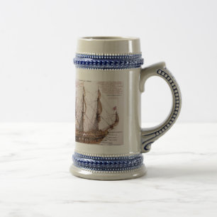 Chope À Bière Navire de guerre britannique Anantomy Stein