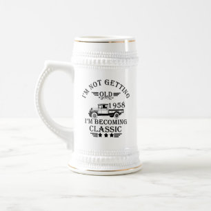 Chope À Bière né en 1958 homme d'anniversaire vintage