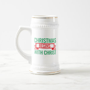 Chope À Bière noël commence avec christ-15523