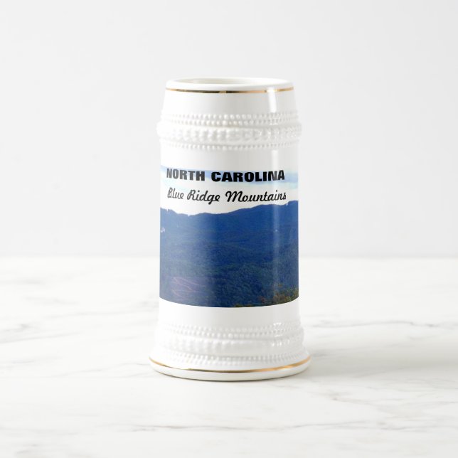 Chope À Bière NORD CAROLINA BLUE RIDGE MOUNTAINS stein (Centre)