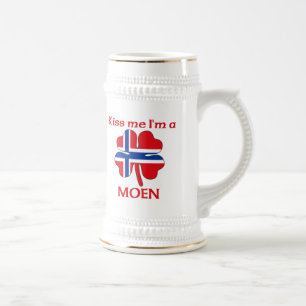 Chope À Bière Norvégiens personnalisés m'embrassent que je sui