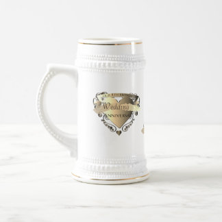 Chope À Bière Notre 8e anniversaire de Mariage de bronze