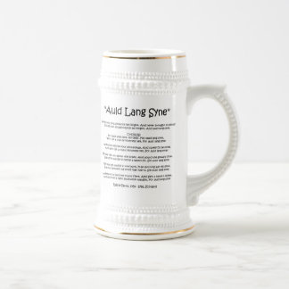 Chope À Bière Nouvelle année "vieux Lang Syne" Stein