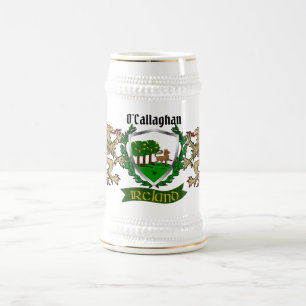Chope À Bière O'Callaghan/Callaghan Irish Shield Beer Stein