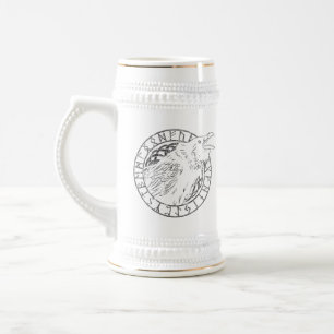 Chope À Bière Odin Raven Crow Viking Mythologie runes runes runi