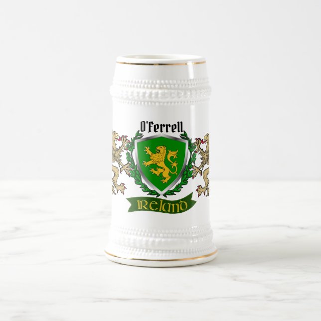 Chope À Bière O'Ferrell/Ferrell Irish Shield Beer Stein (Centre)