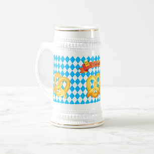 Chope À Bière OKTOBERFEST festival de bière drapeau bleu bavaroi