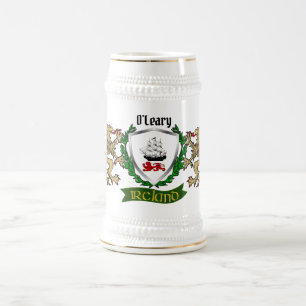 Chope À Bière O'Leary/Leary Irish Shield Beer Stein