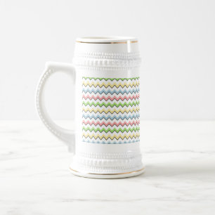 Chope À Bière Ombre en pastel de Chevron-Baisse par Shirley